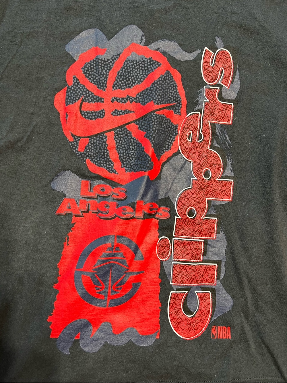 Nike Youth Los Angeles Clippers Black OGC Max90 Short Sleeve T-Shirt - Picture 2 of 4